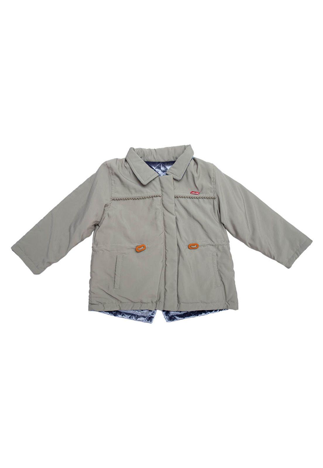 Parka Reversible Bebé Algodón Invierno Niña Verde-0