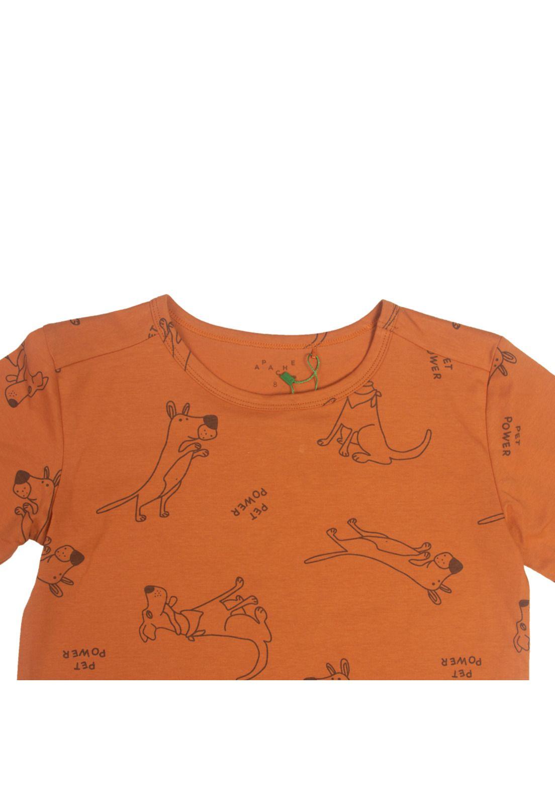 Polera Manga Larga Niño Café Pillin-2