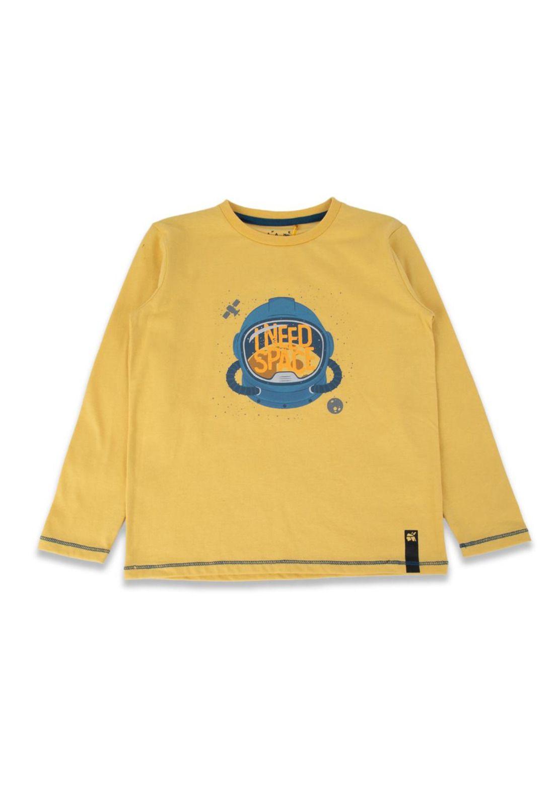 Polera Niño Mostaza Pillin-0