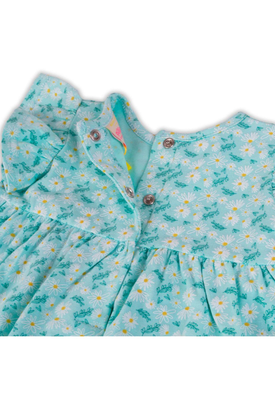 Vestido Bebe Niña Menta Pillin-3