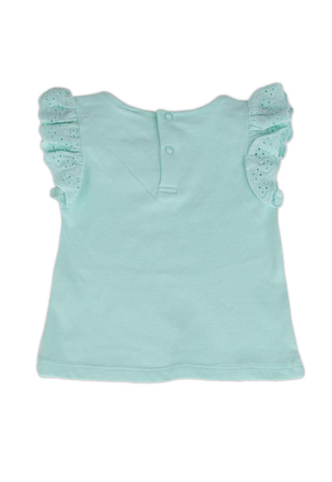 Polera Bebe Niña Turquesa Pillin-3