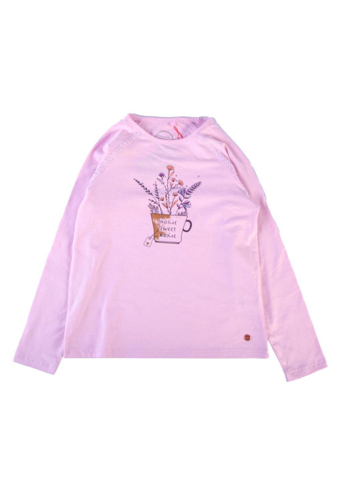 Polera Manga Larga Niña Violeta Pillin-0
