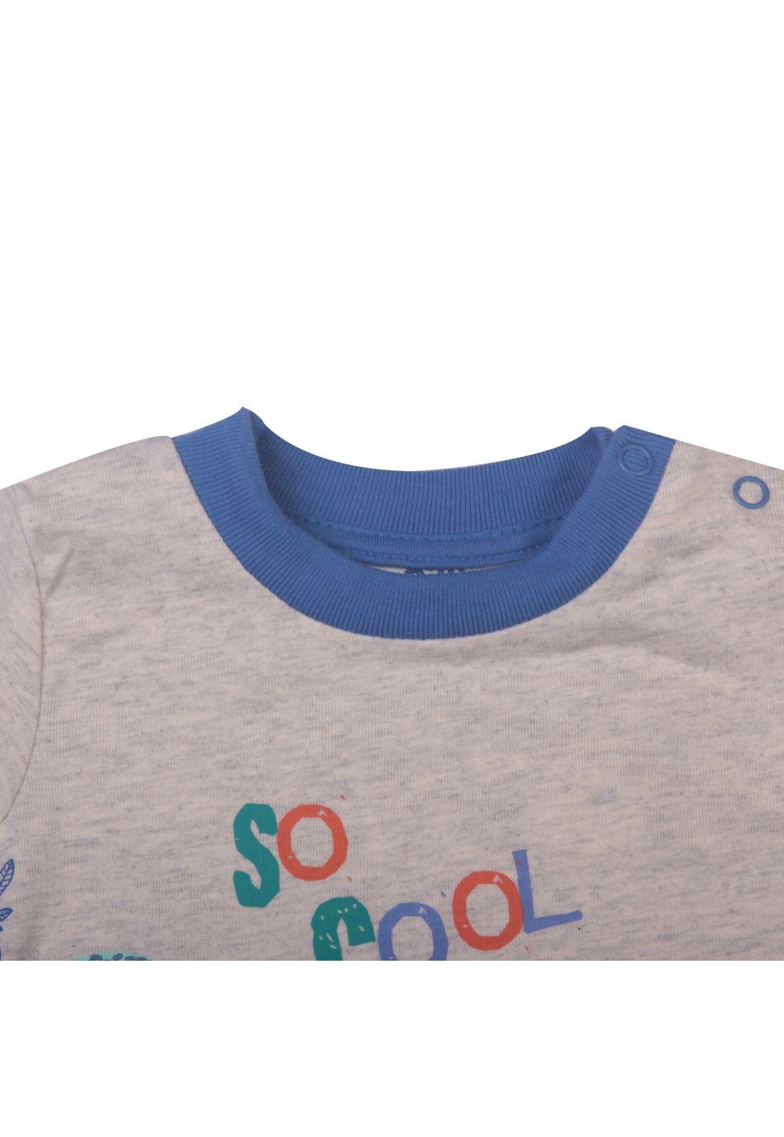 Polera Bebe Niño Gris claro Pillin-4