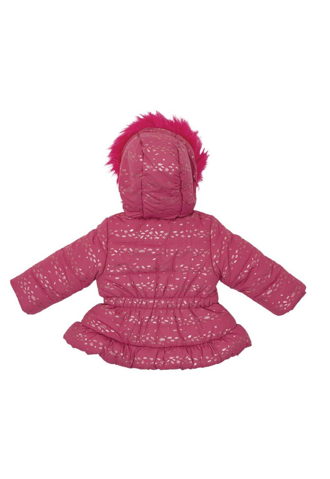 Parka C/Capucha Bebé Niña Burdeo Pillin-2