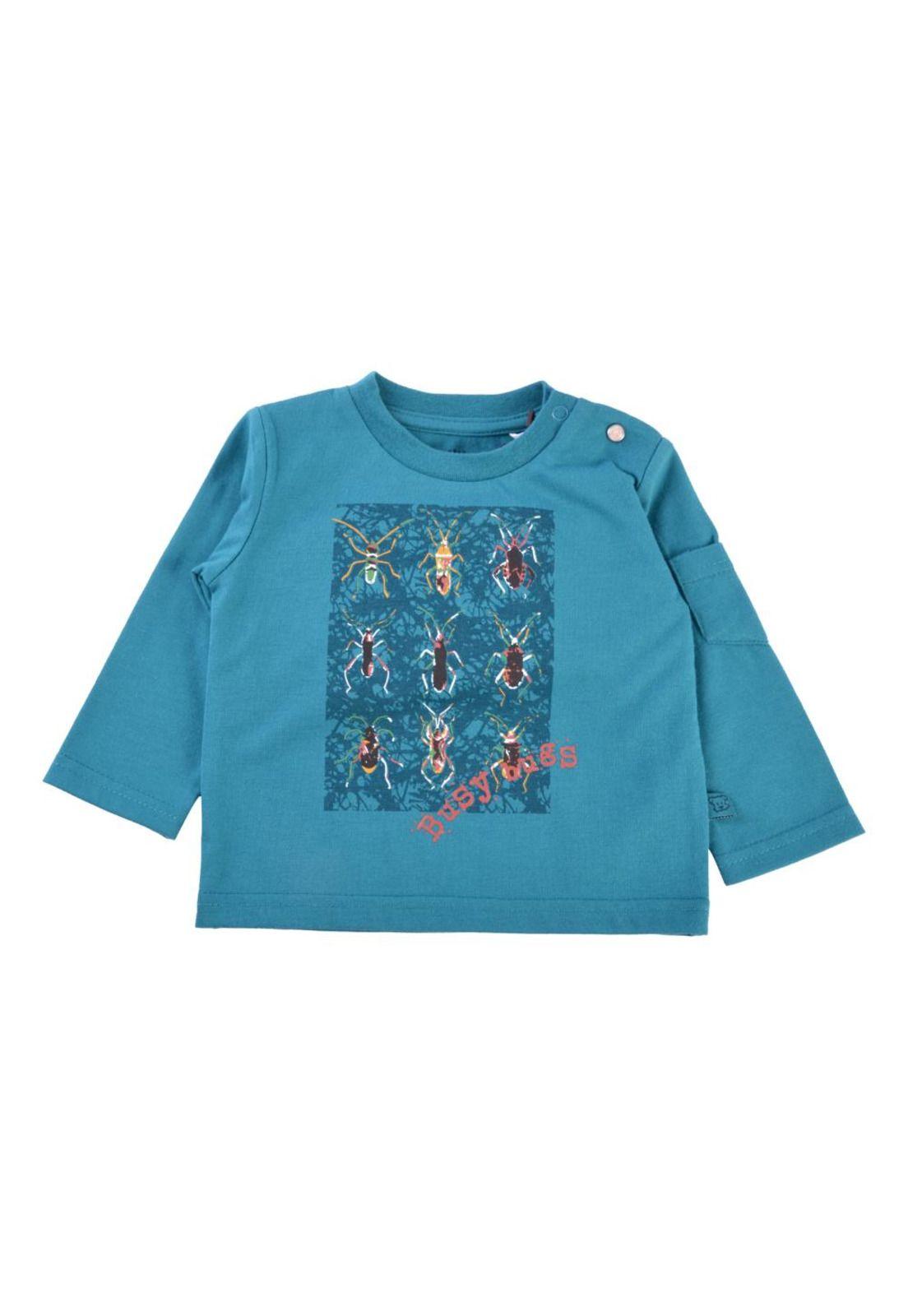 Polera Manga Larga Bebé Niño Verde oscuro Pillin-0