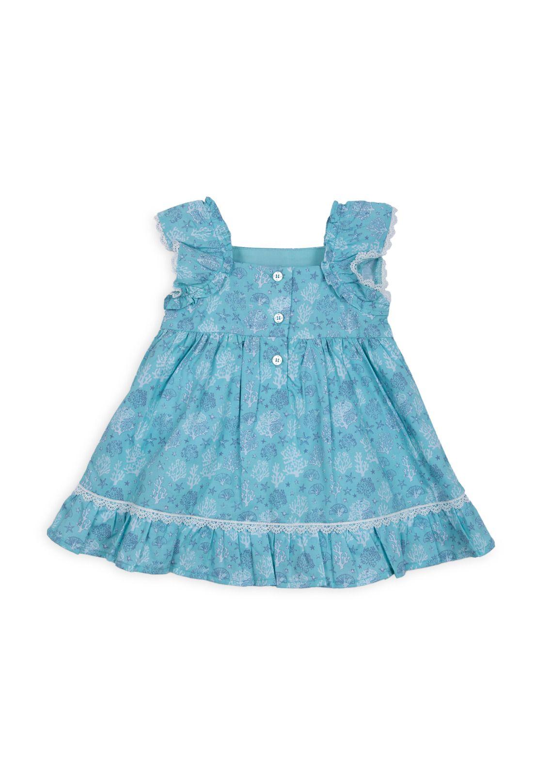 Vestido Bebé Niña con Cintillo Estampado Aqua Pillin-1