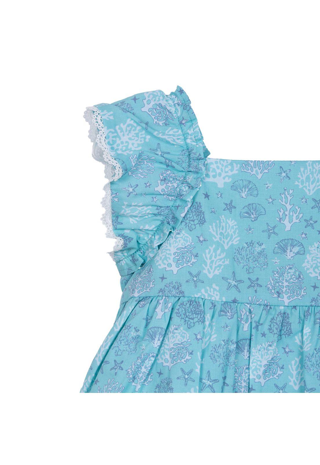 Vestido Bebé Niña con Cintillo Estampado Aqua Pillin-2
