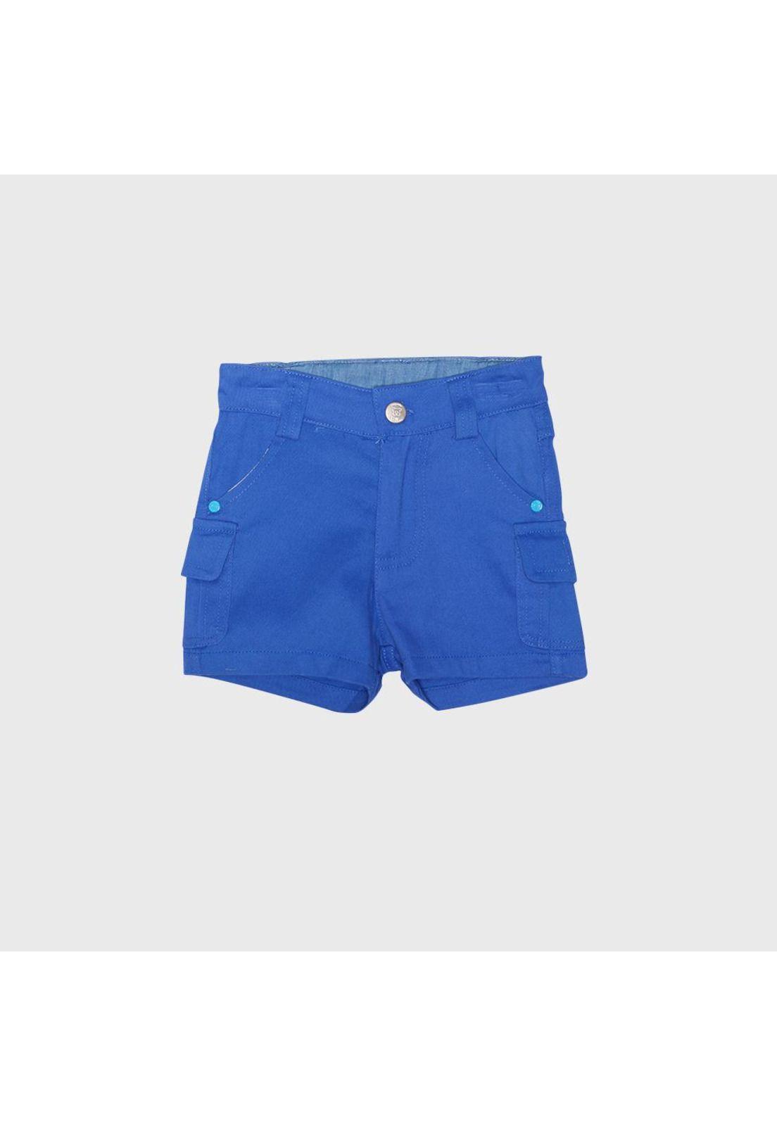 Bermuda Bebé Niño Azul Eléctrico Pillin-0