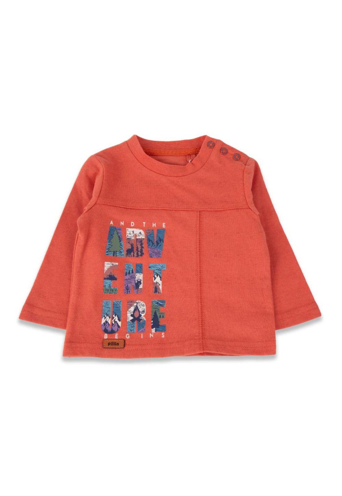 Polera Bebé Niño Terracota Pillin-0