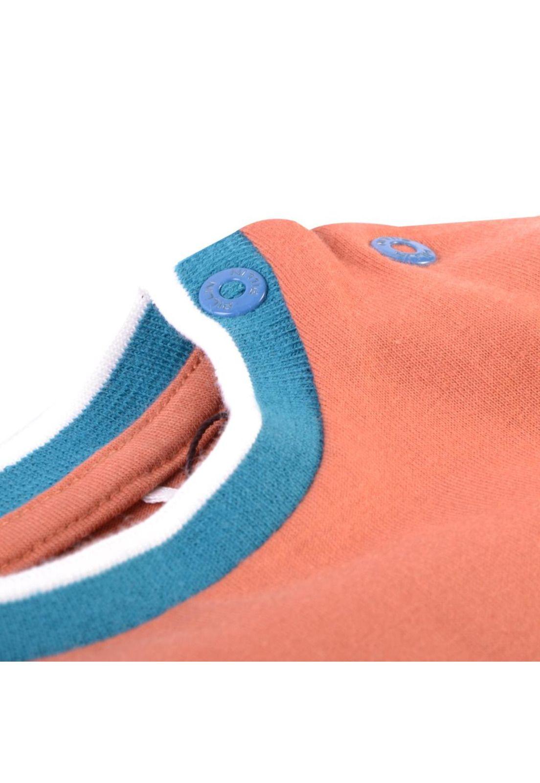 Polera Manga Larga Bebé Niño Café Pillin-2