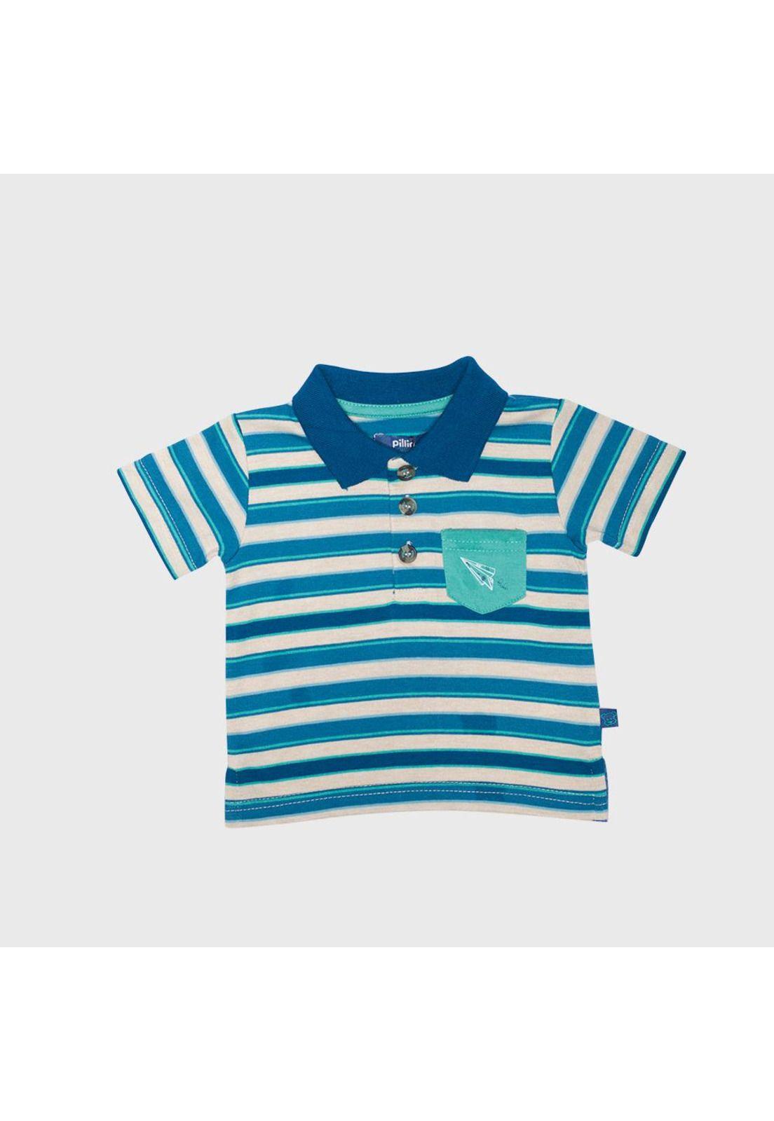 Polera Bebé Niño Azul Pillin-0