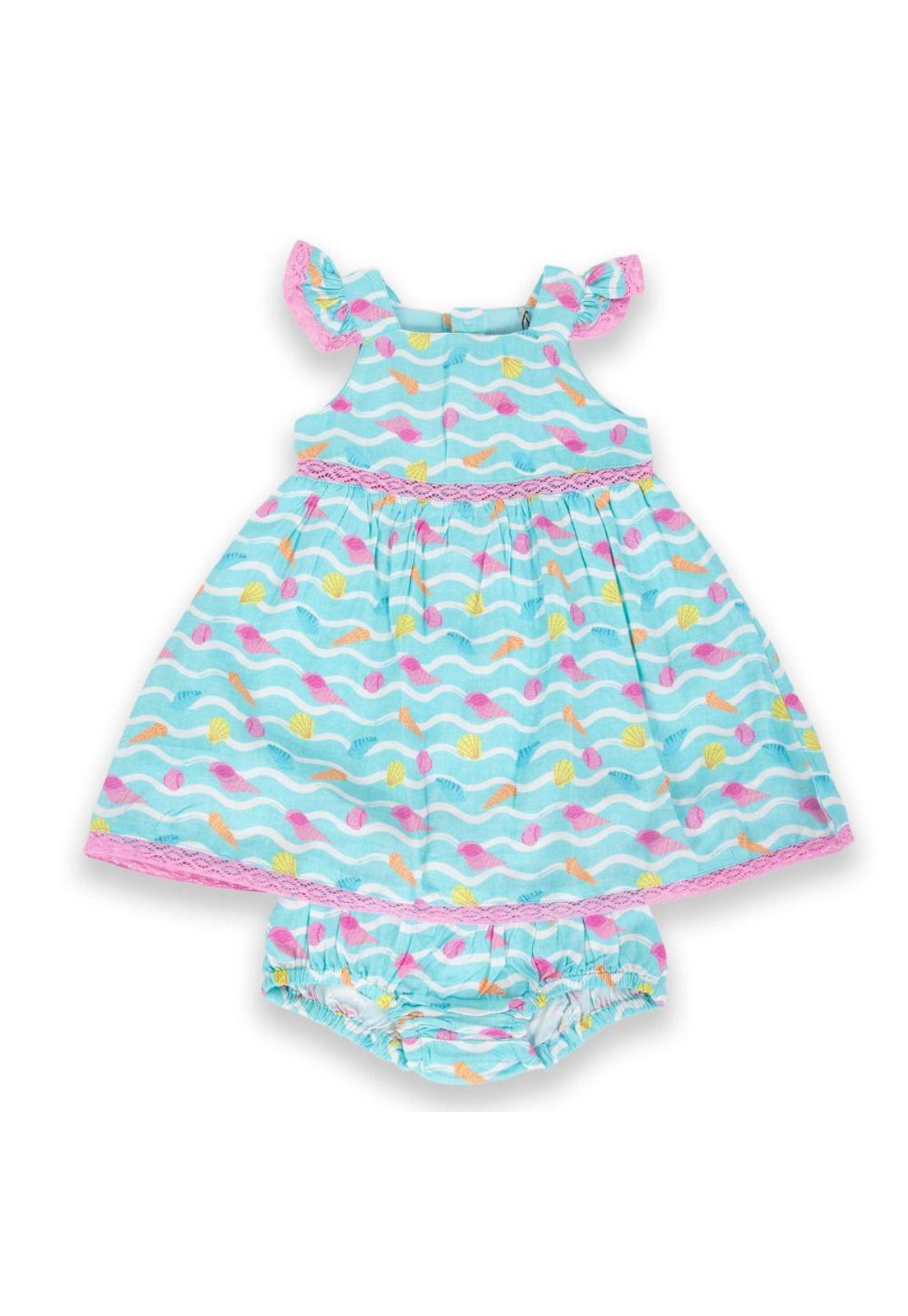 Vestido Bebé Niña Celeste Pillin-0
