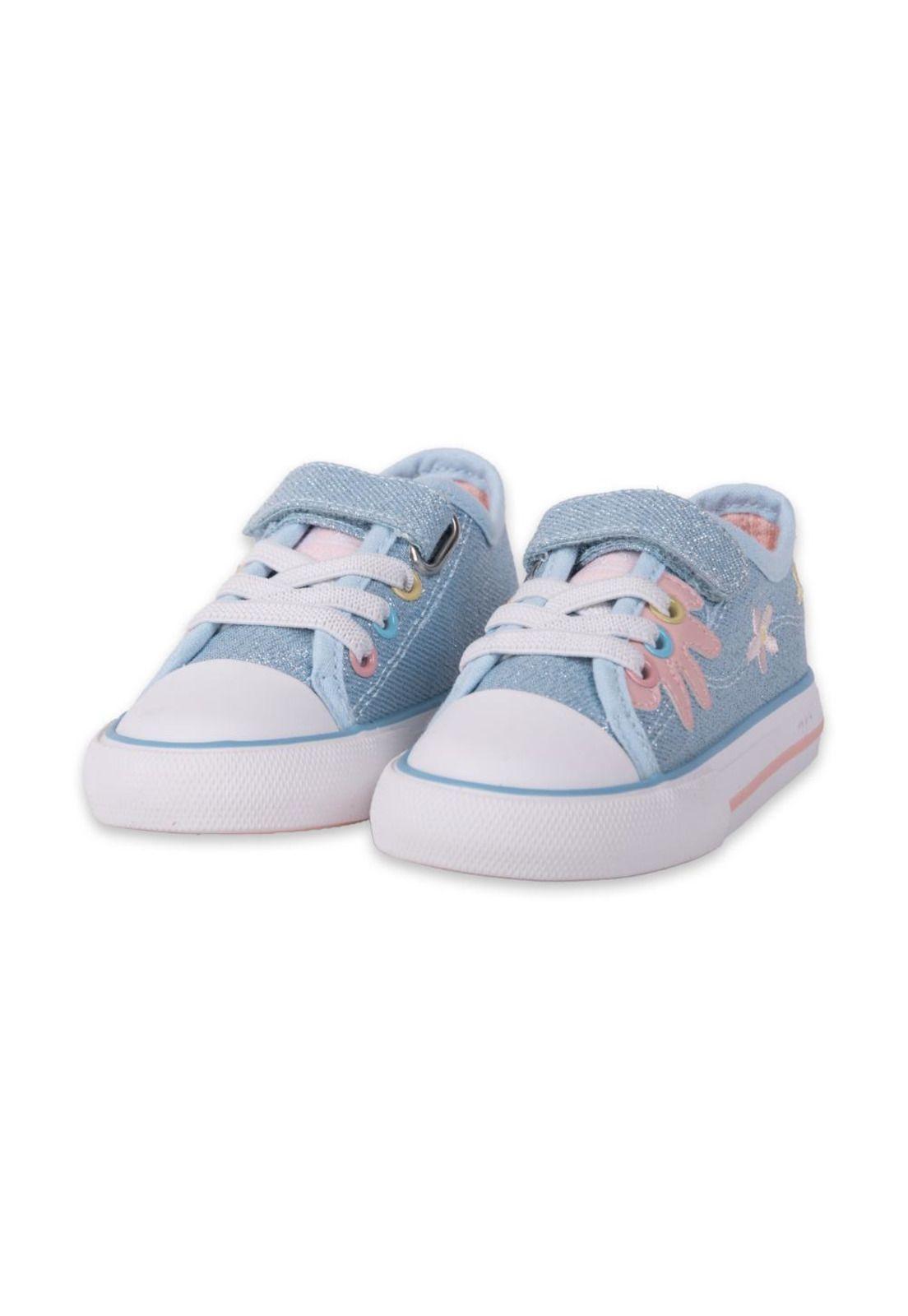 Zapatillas Bebe Niña Celeste Pillin-0