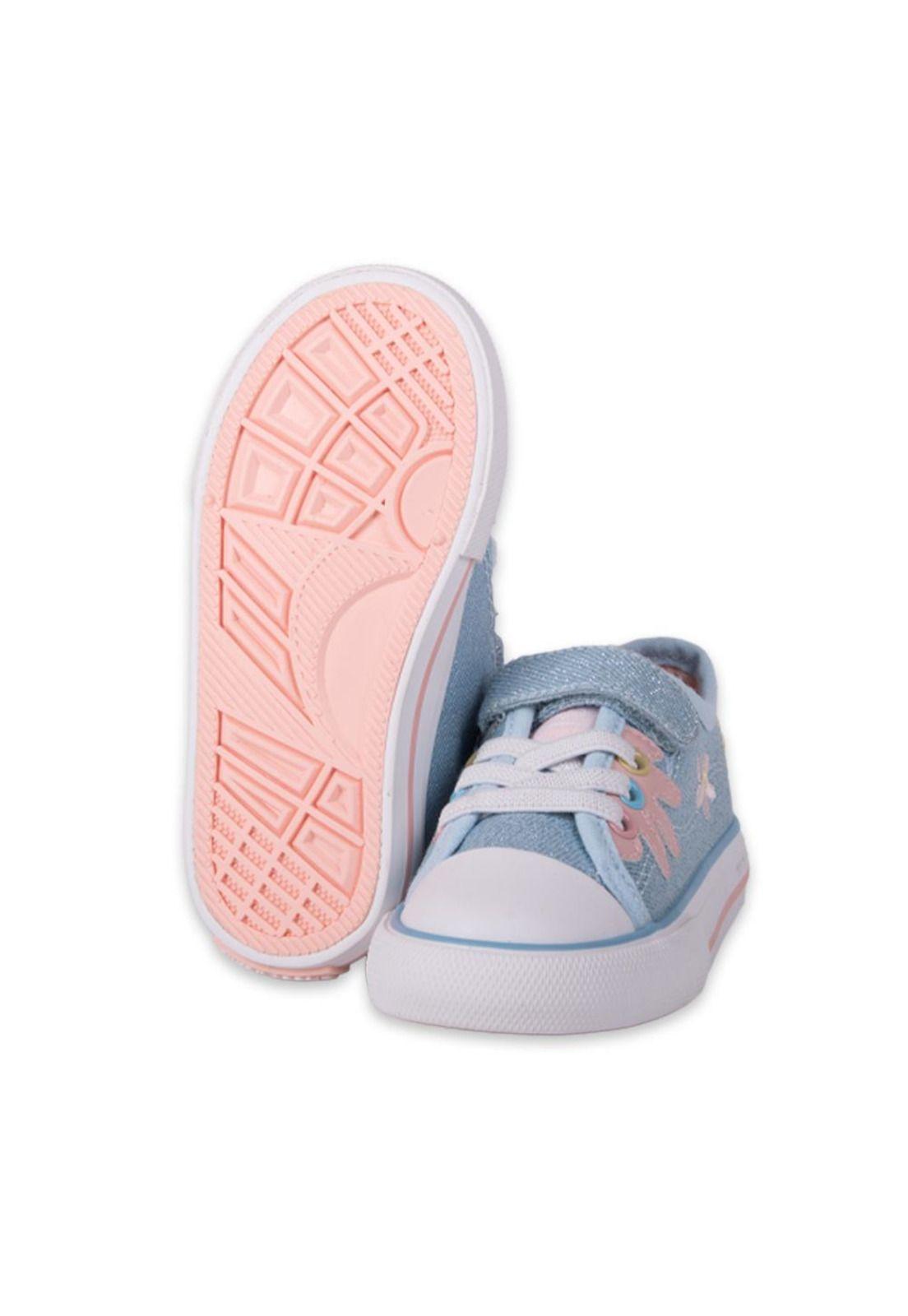 Zapatillas Bebe Niña Celeste Pillin-1