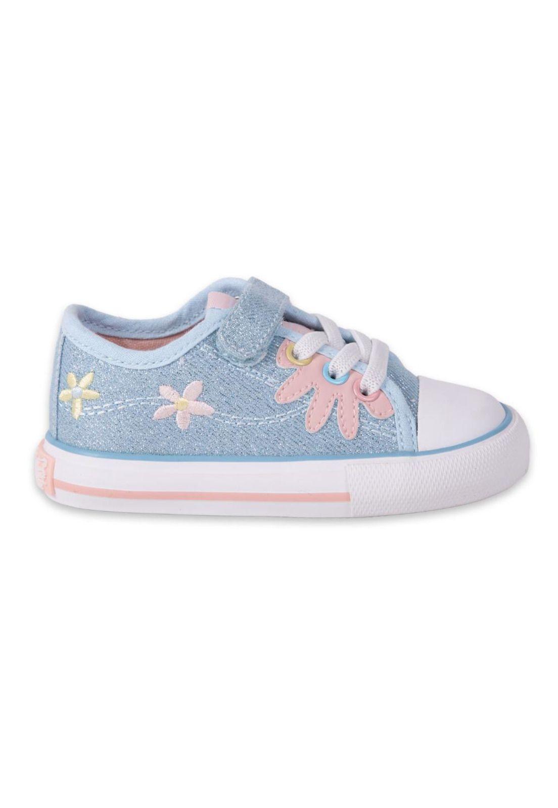 Zapatillas Bebe Niña Celeste Pillin-2