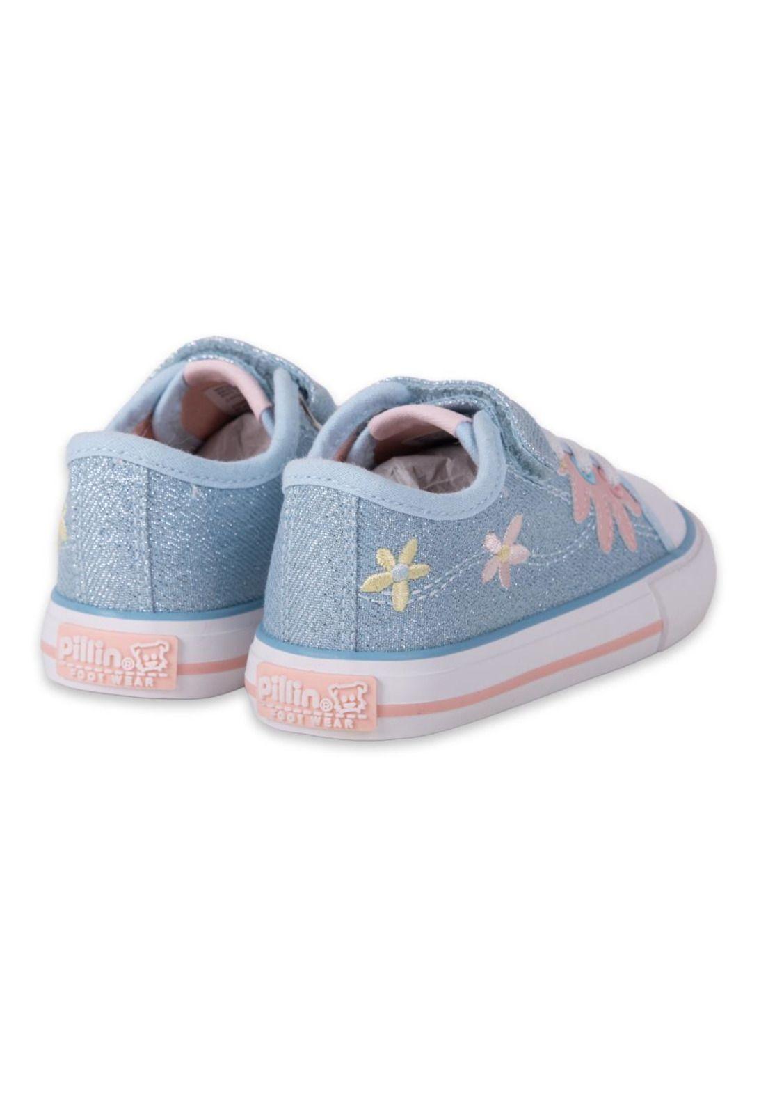 Zapatillas Bebe Niña Celeste Pillin-3