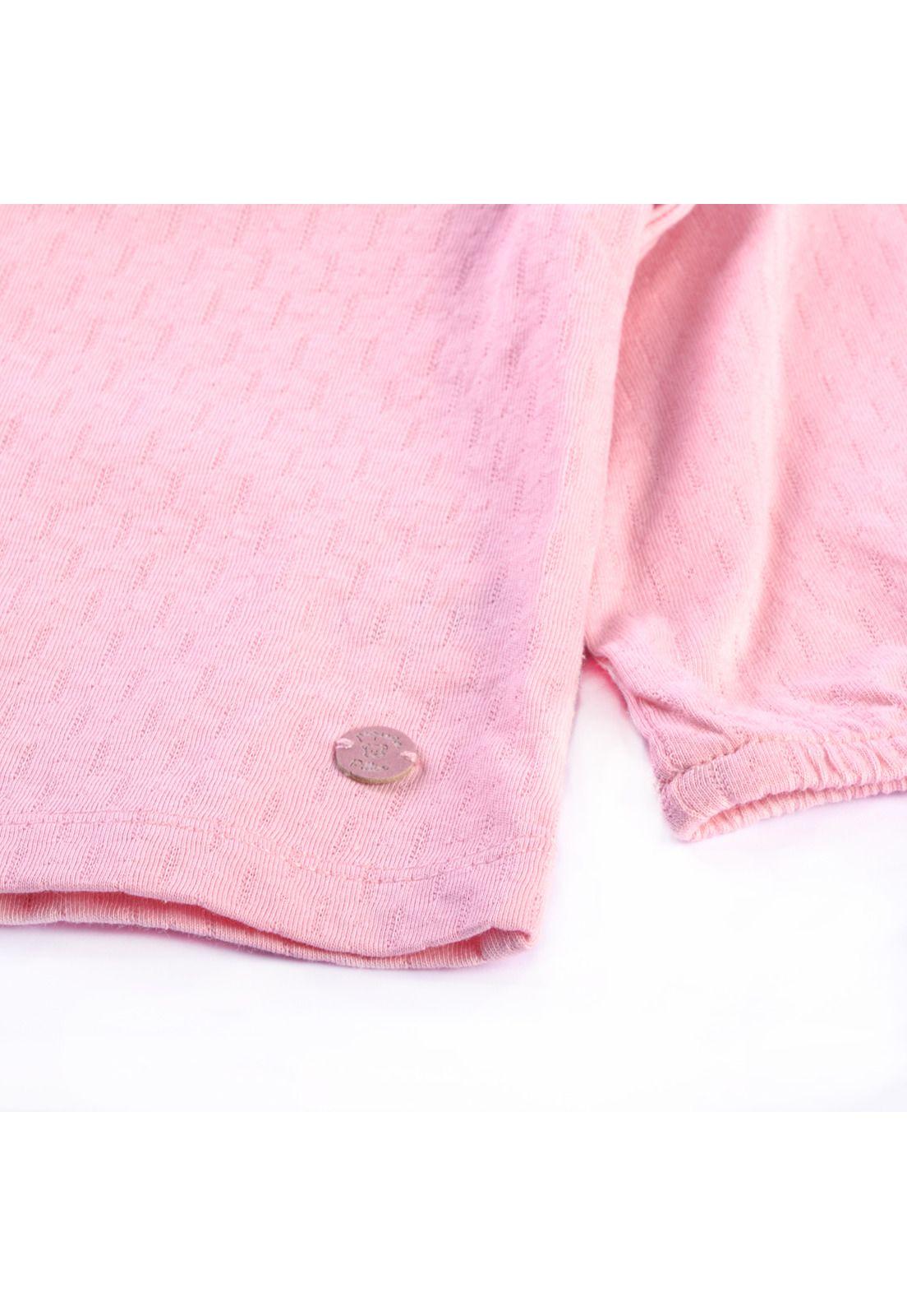 Polera Manga Larga Bebé Niña Rosado Pillin-3