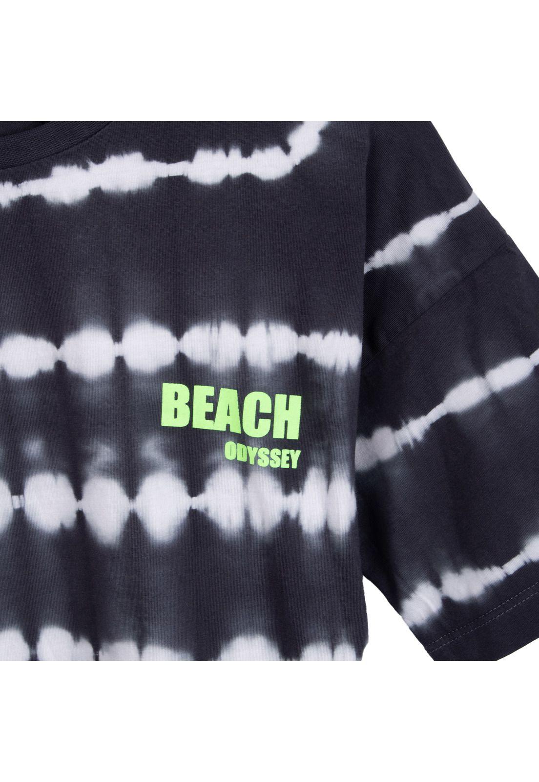 Polera Niño Manga Corta Tie-dye Negro Pillin-2