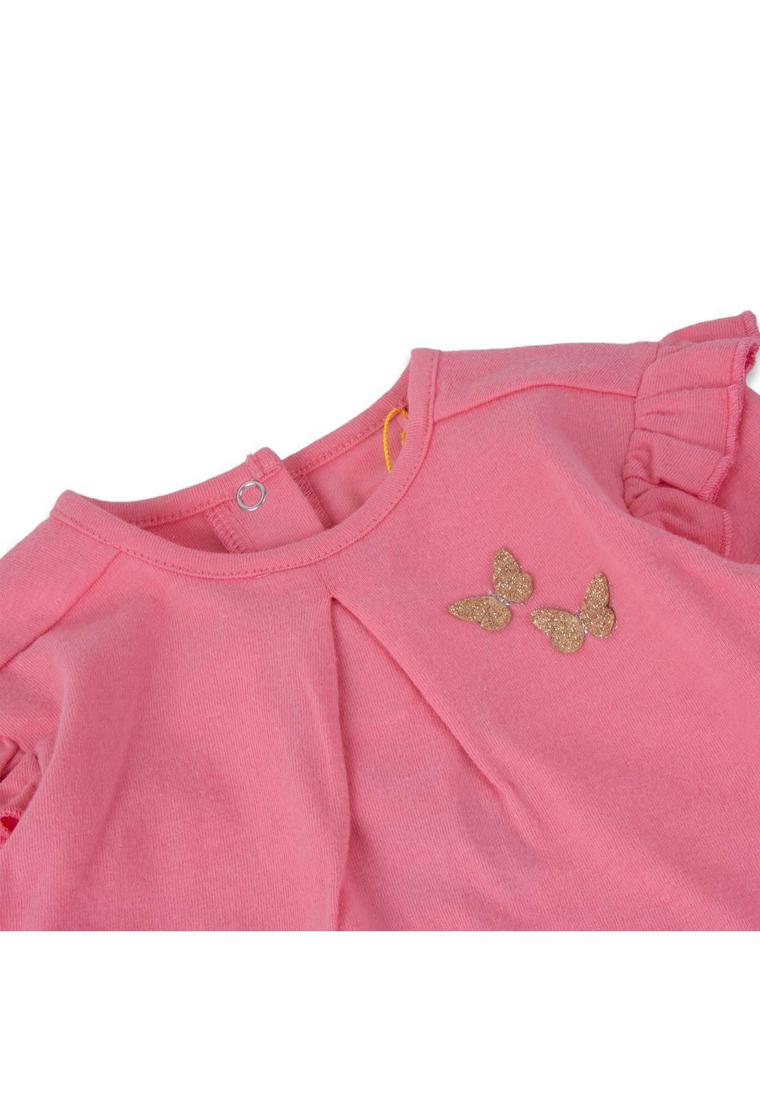 Polera Bebé Niña Rosa chicle Pillin-1
