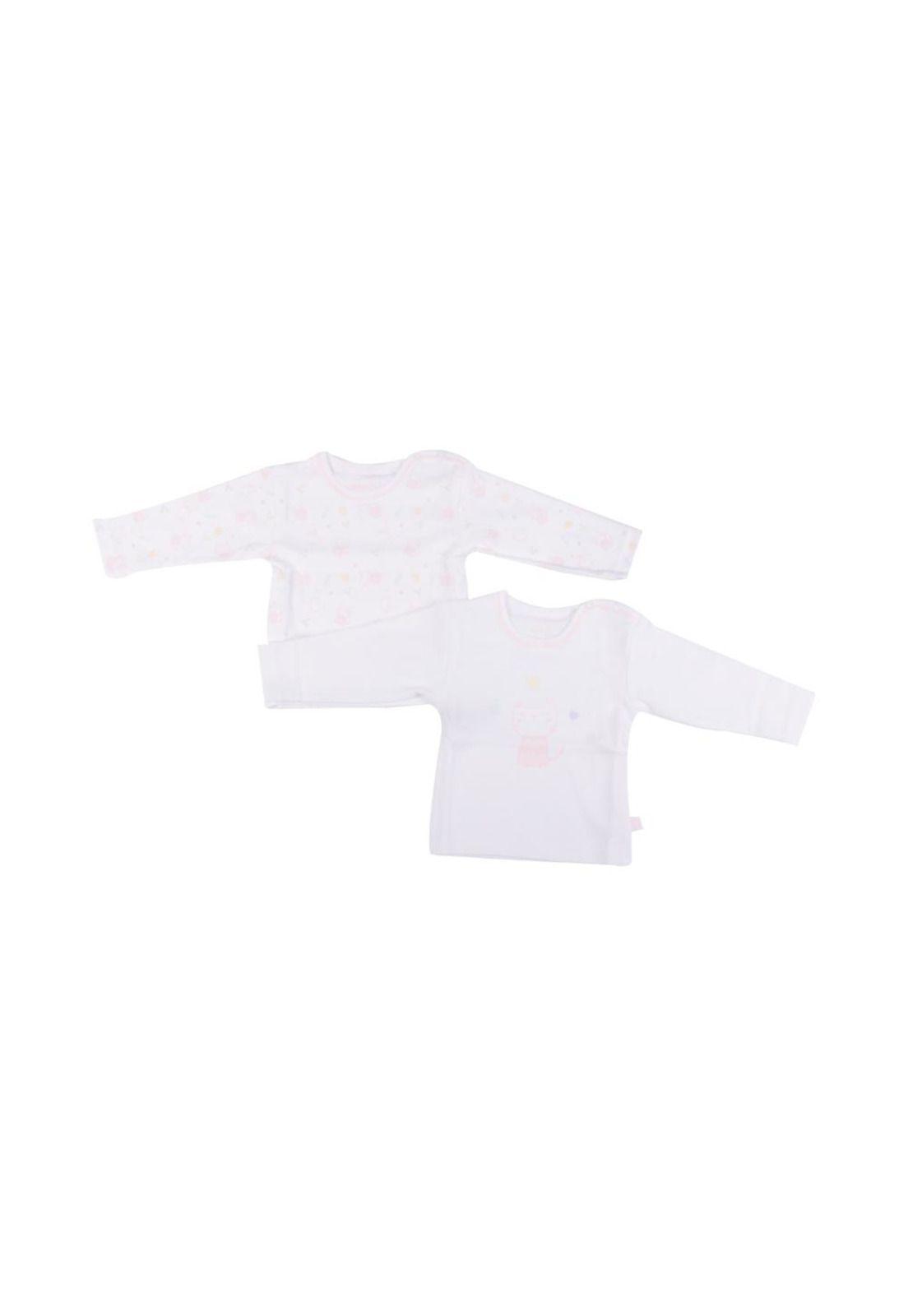 Set 2 Pzas Camiseta Bebe Niña Multicolor Pillin-0