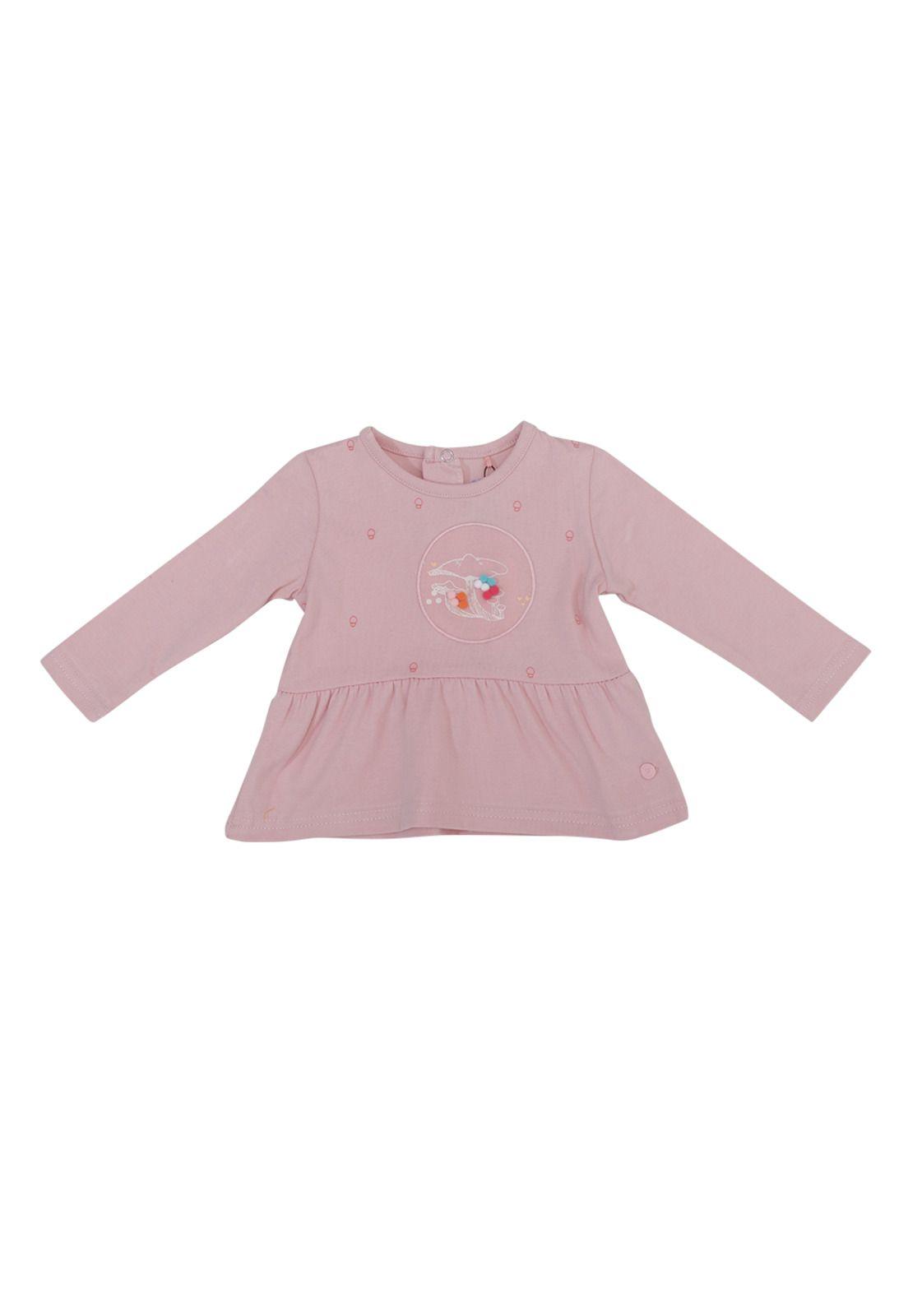 Polera Bebé Niña Rosado Pillin-1