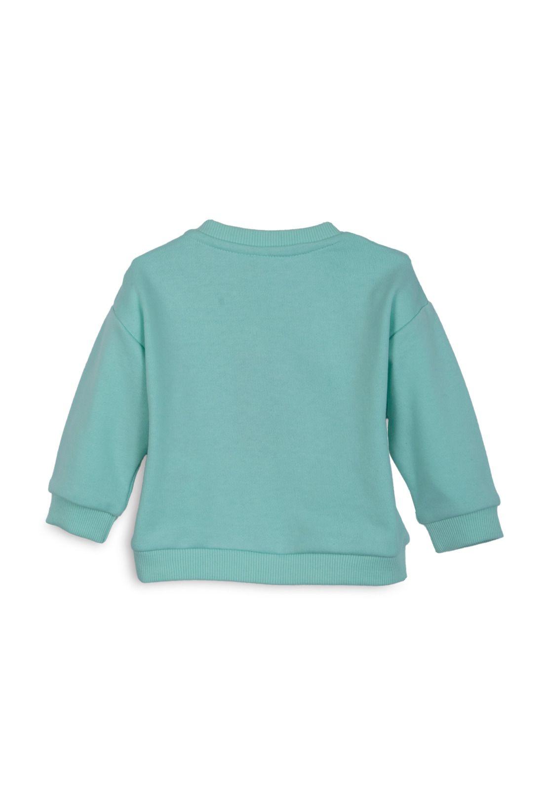 Polerón Bebé Niña Cuello Redondo Estampado Cangrejo Aqua Pillin-1