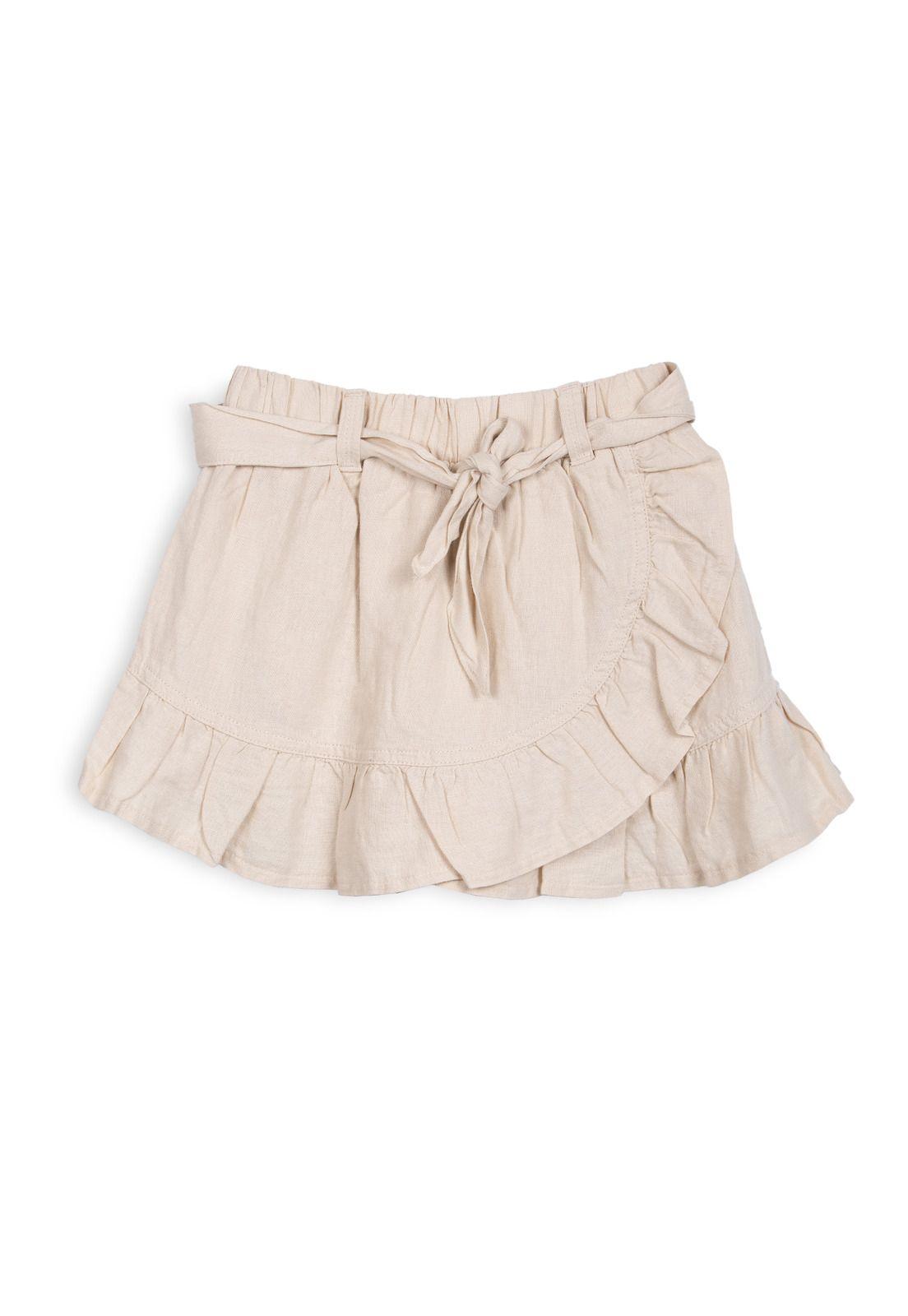 Short Falda Niña Lino Arena Pillin-0