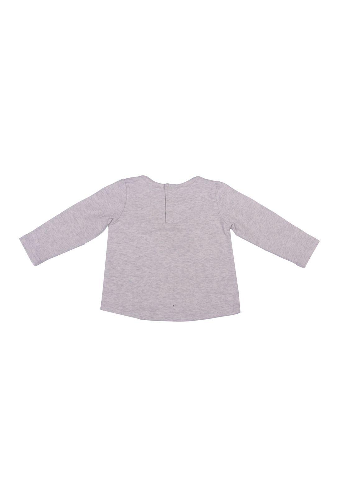 Polera Bebe Niña Gris claro Pillin-2