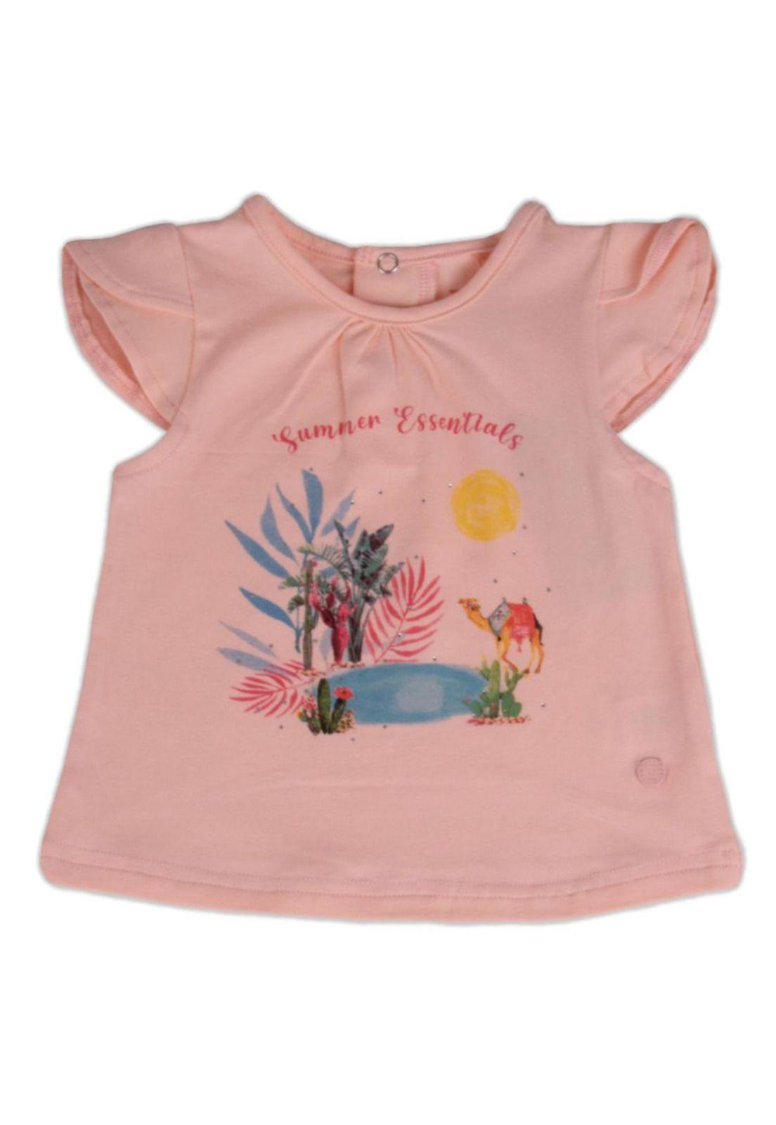 Polera Bebe Niña Naranja Pillin-0