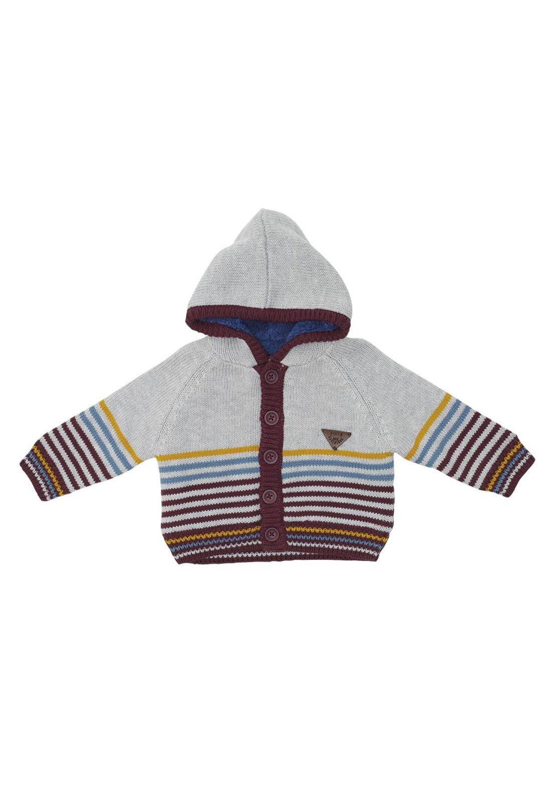 Chaleco con Capucha Bebé Niño Gris Pillin-0