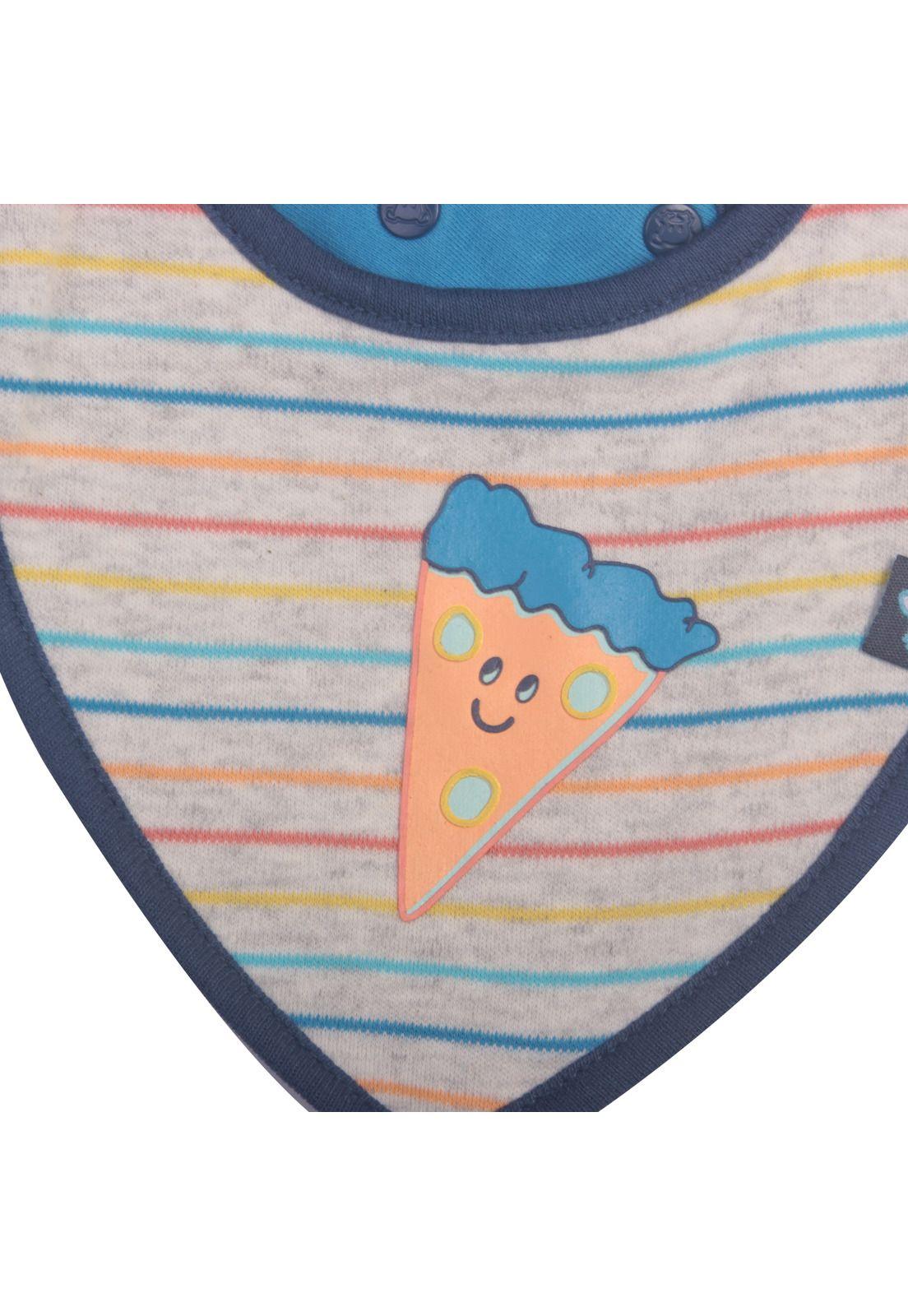 Set 3 Pzas Babero Niño Multicolor Pillín-2