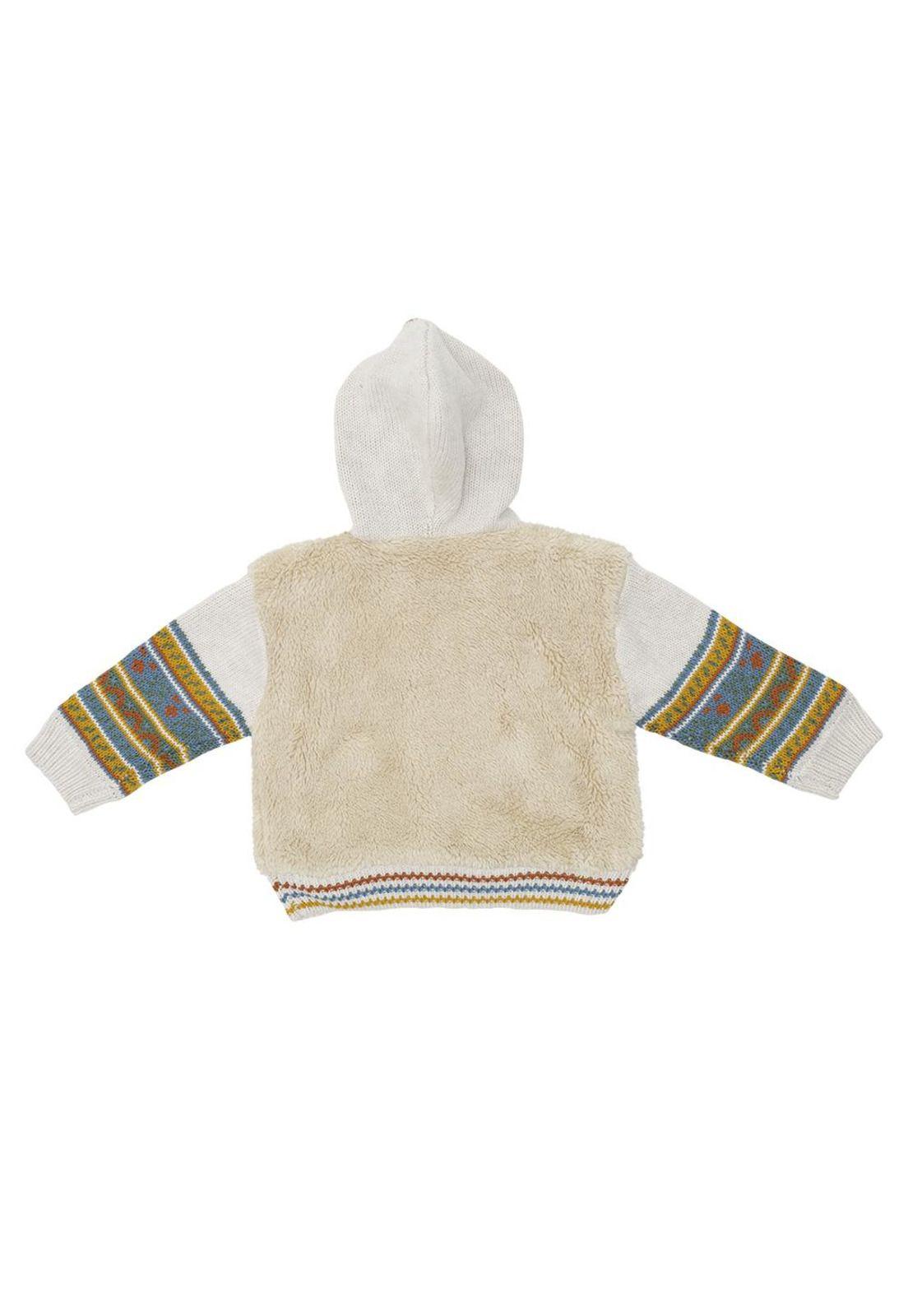 Chaleco C/Capucha Bebé Niño Crudo Pillin-2