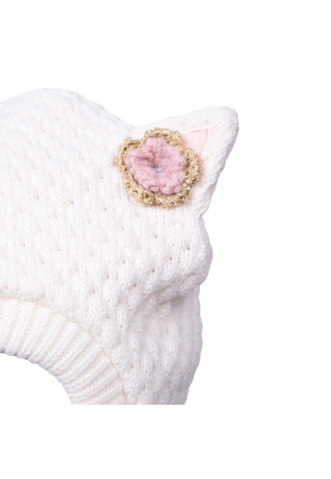 Gorro  Blanco Niña Pillin (PAD904-26CRU)-1