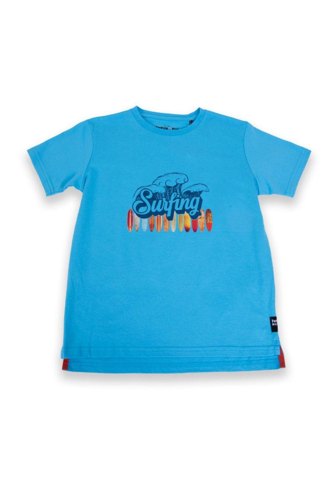 Polera Niño Turquesa Pillin-0