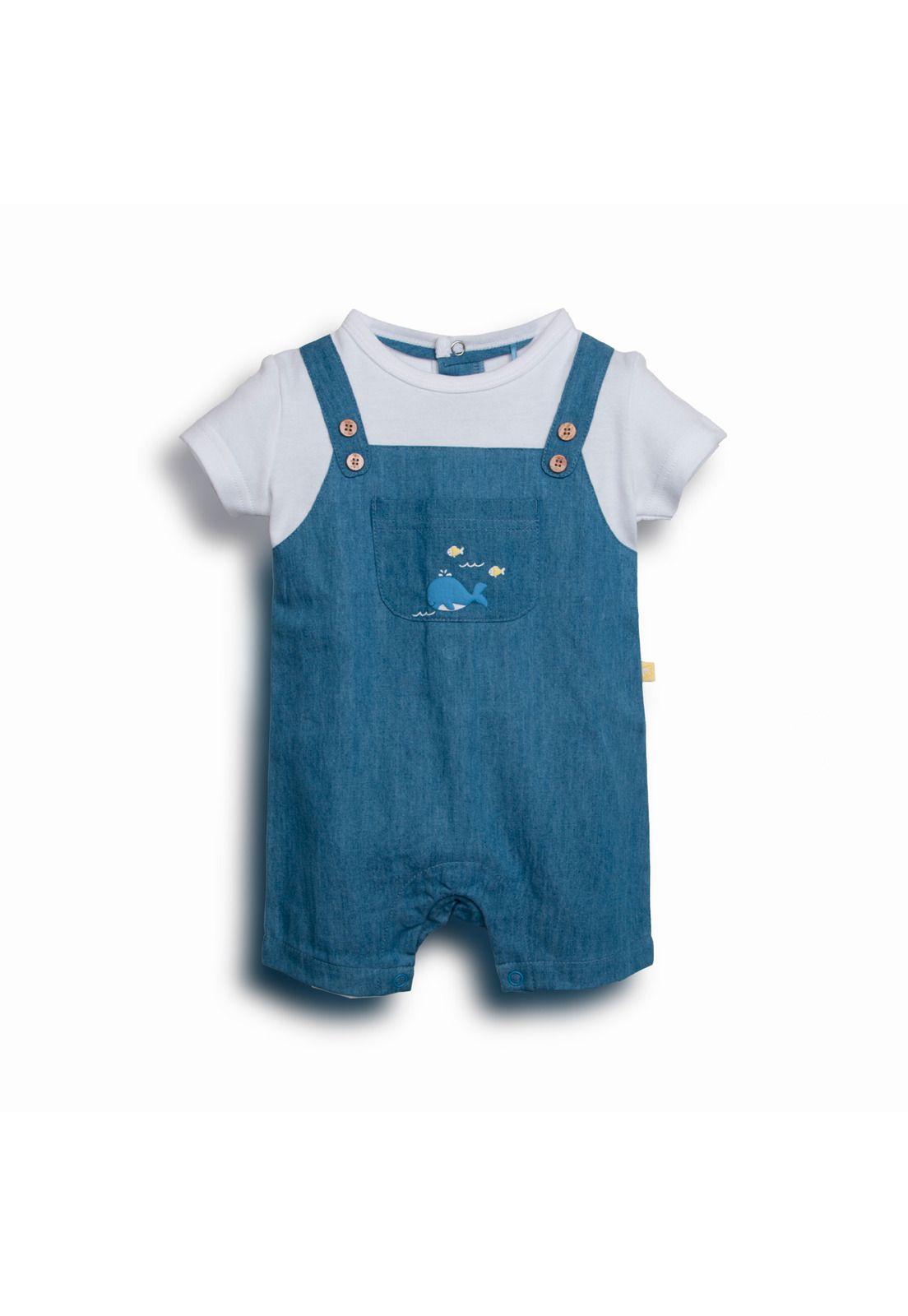 Mameluco Recién Nacido  Denim Pillin (PVC228-25DEN)-0