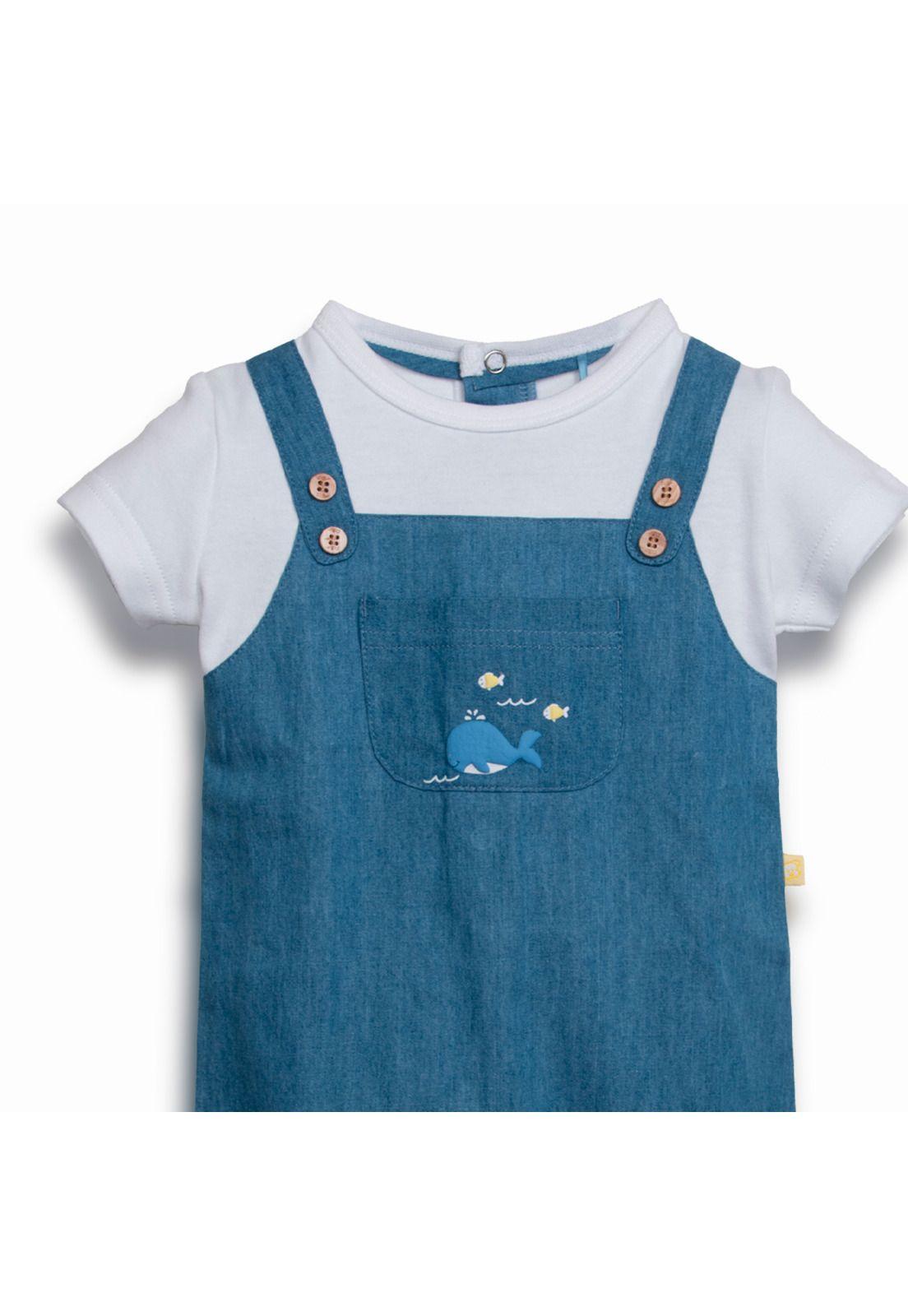 Mameluco Recién Nacido  Denim Pillin (PVC228-25DEN)-1