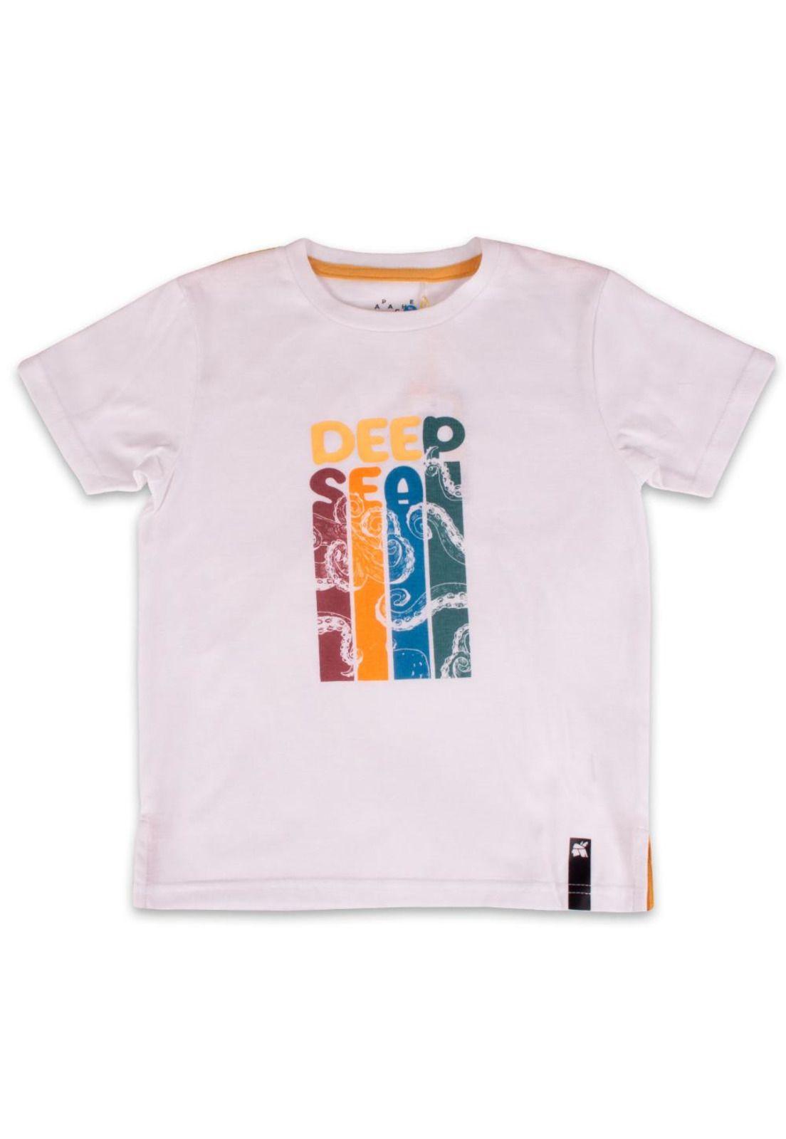 Polera Manga Corta Niño Blanco Pillin-0