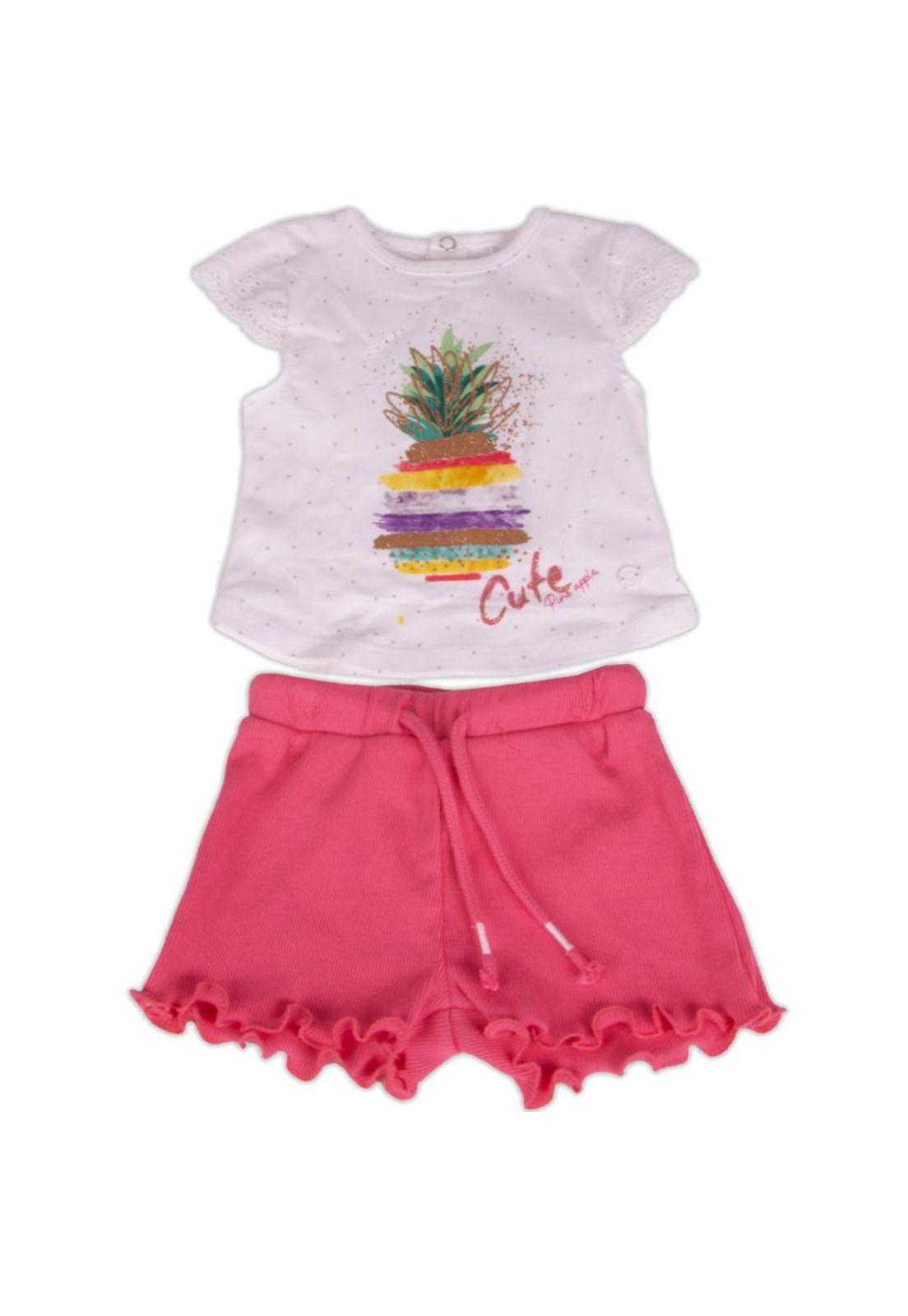 Conjunto Bebe Niña Fucsia Pillin-0