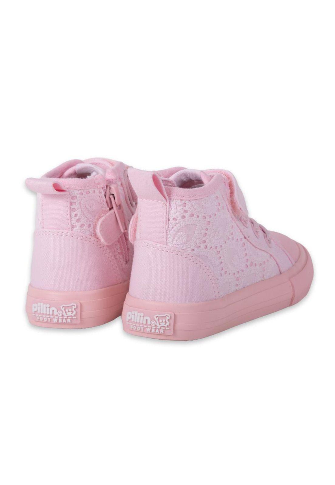 Zapatillas Bebe Niña Palo rosa Pillin-3