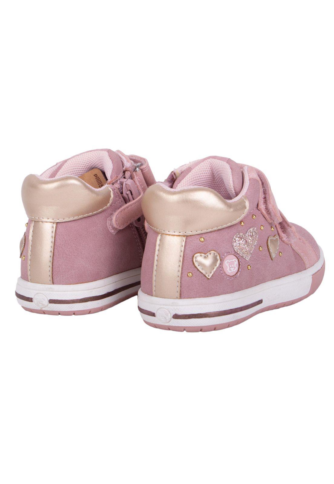 Zapatillas Bebe Niña Rosado Pillin-3