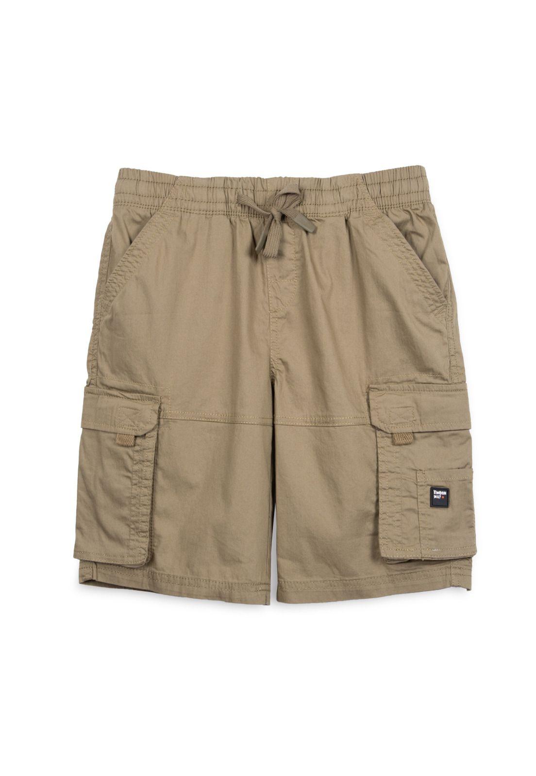 Bermuda Niño Cargo Cintura Ajustable Safari Pillin-0