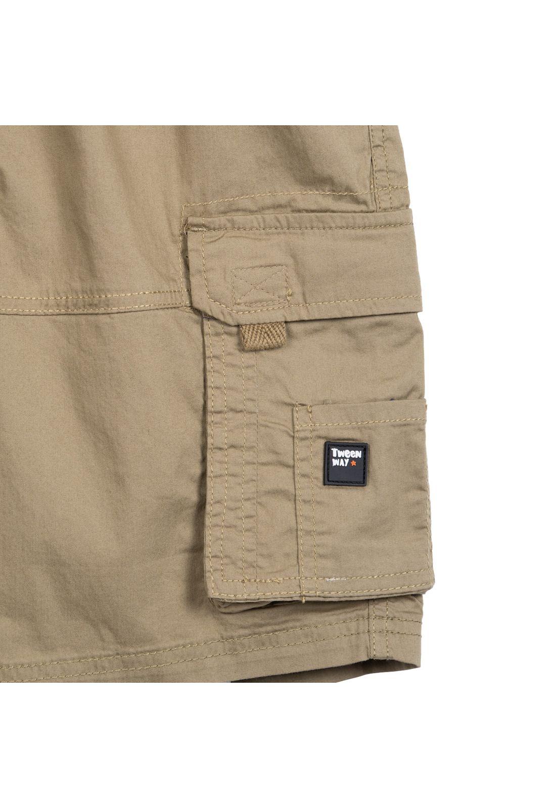 Bermuda Niño Cargo Cintura Ajustable Safari Pillin-2