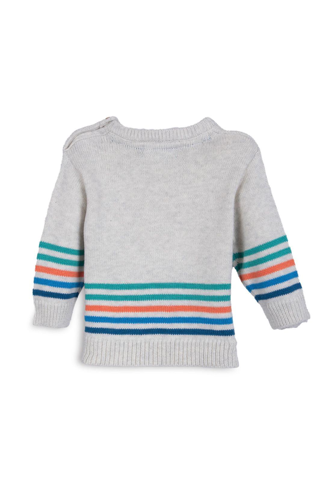 Chaleco Bebé Niño Cuello Redondo Perrito Melange Pillin-1
