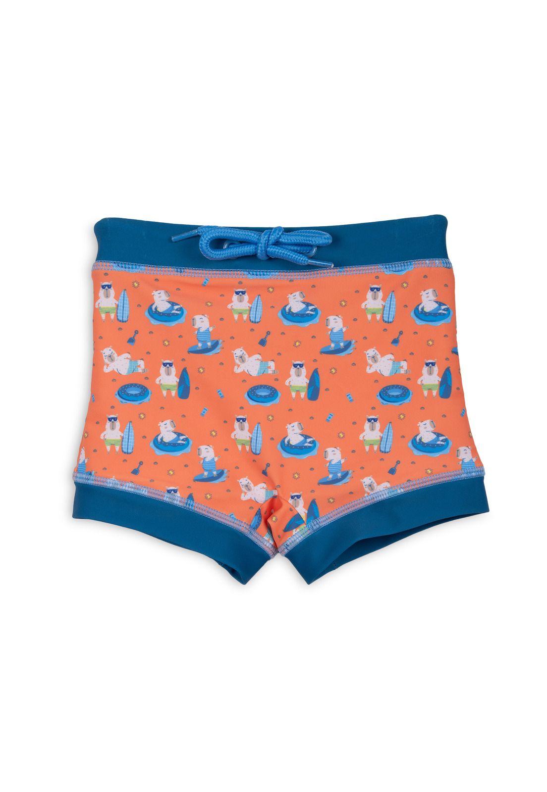 Traje de Baño Bebé Niño 2 Piezas Proteccion UV  Naranjo Pillin-2