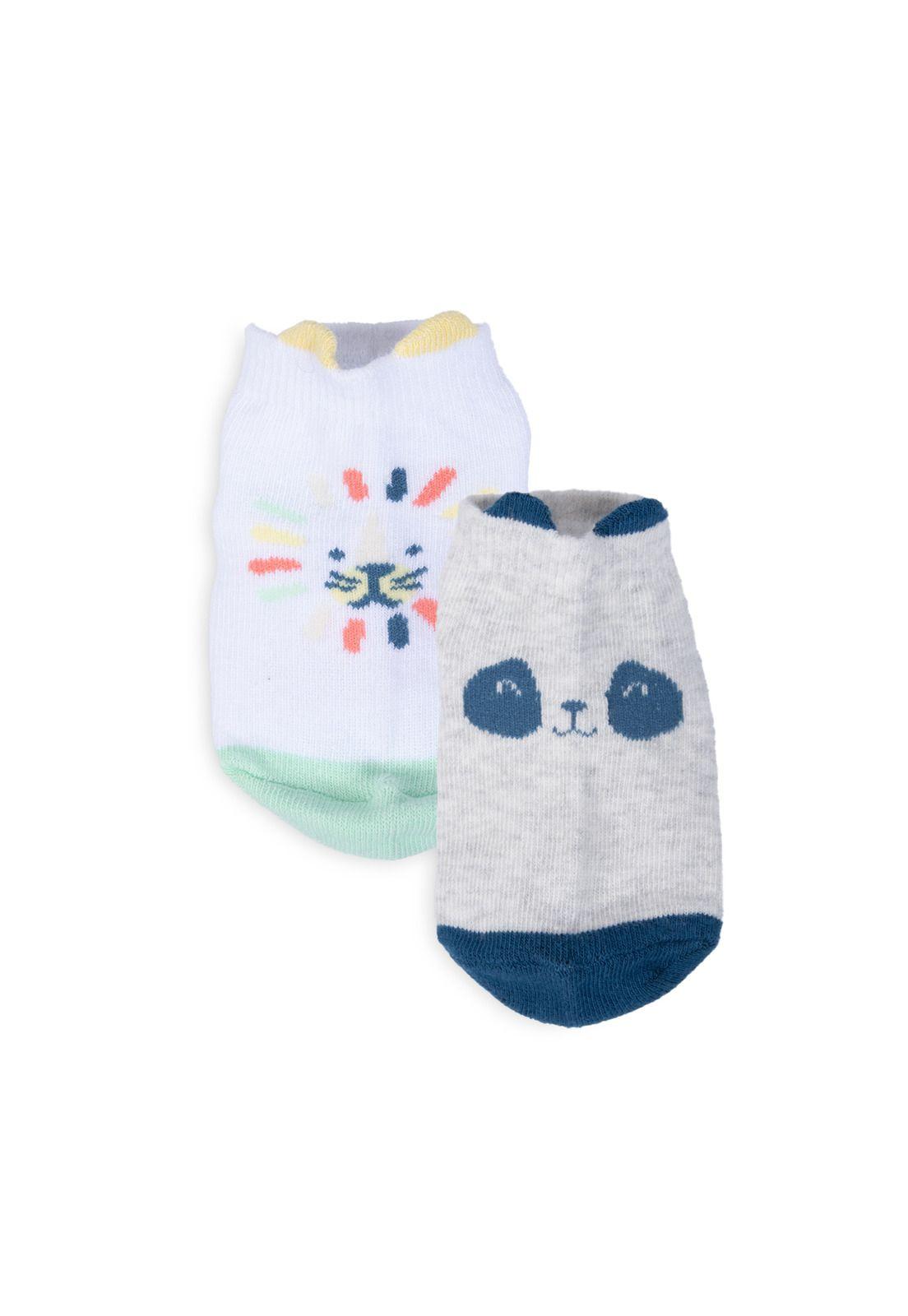 Pack de 2 Calcetines Bebé NiñoAlgodón Animales Surtido Pillin-2