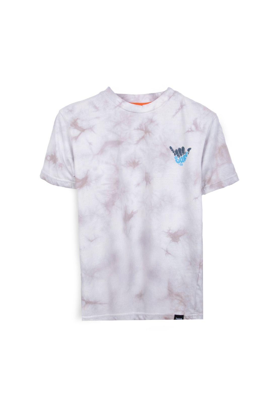 Polera Niño Manga Corta Estampado Surf Espalda Blanco Pillin-0