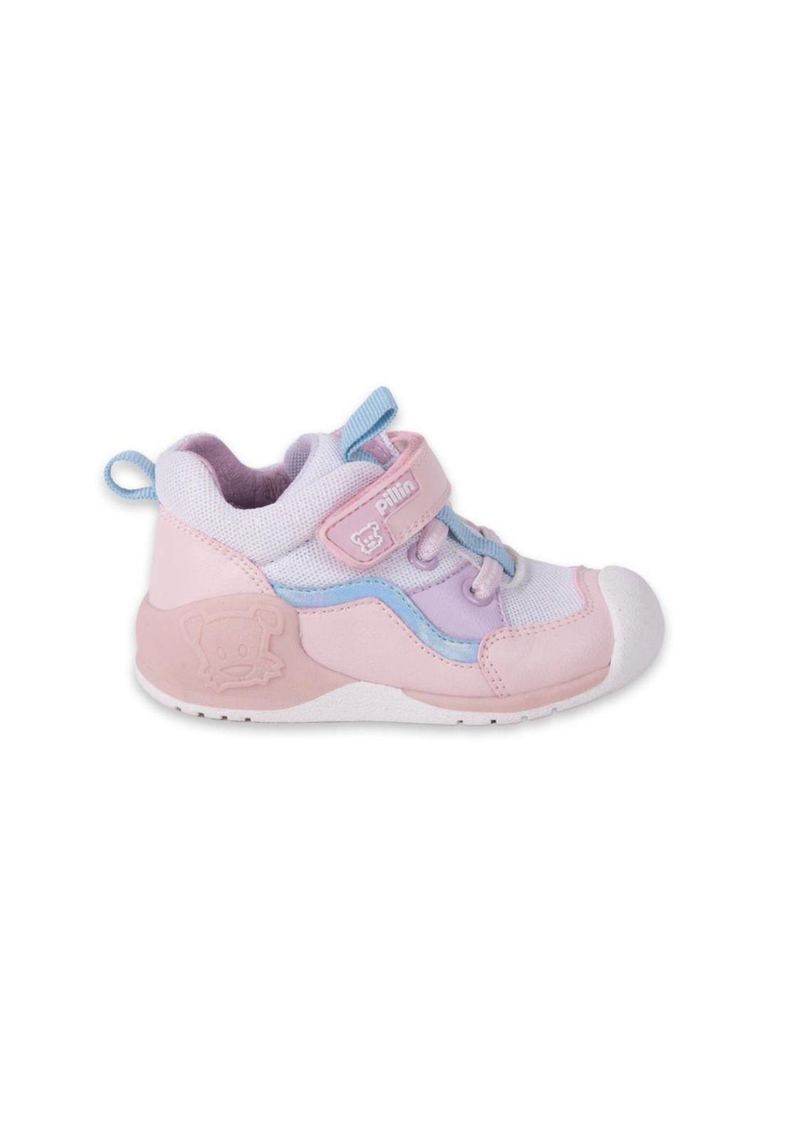 Zapatillas Pasos Bebe Niña Rosado Pillin-2