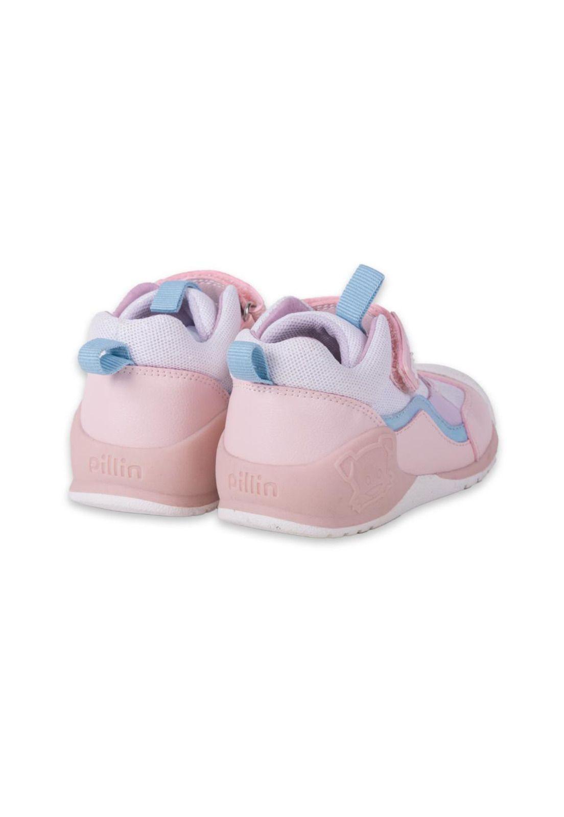 Zapatillas Pasos Bebe Niña Rosado Pillin-3