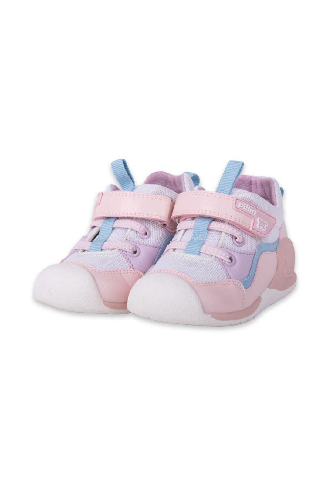 Zapatillas Pasos Bebe Niña Rosado Pillin-0