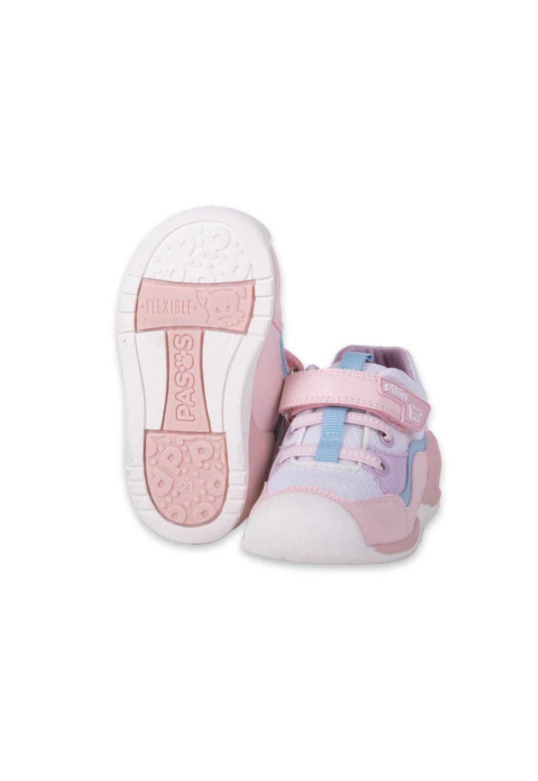 Zapatillas Pasos Bebe Niña Rosado Pillin-1